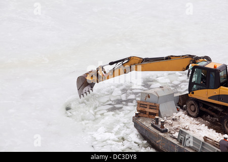 machine breaking the Ice Stock Photo