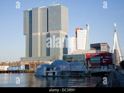 De Rotterdam building exterior complete Rotterdam Netherlands Stock Photo