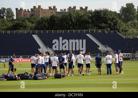 Durham, UK. 8th August 2013. England's training session at the Riverside Ground in Chester-le-Street. The session was the final team practise ahead of the 4th Investec Ashes Test match between England and Australia. Credit:  whyeyephotography.com/Alamy Live News Stock Photo