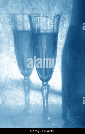 blue new year eve card Stock Photo