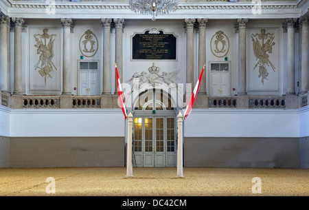 Spanish Riding School ('Spanische Hofreitschule') winter arena in the Hofburg castle in Vienna, Austria. Stock Photo