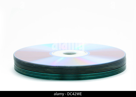 cd isolated on white background macro close up Stock Photo