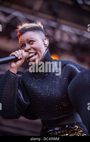 Skin of the english band Skunk Anansie performs live during Sziget Festival in Budapest (Hungary) Stock Photo