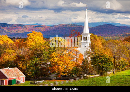 Autumn scene in Peacham, Vermont, USA Stock Photo