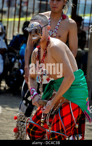 Yaqui Deer Dancers at Cupa Days celebration in Pala, California Stock Photo