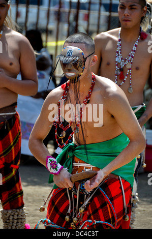 Yaqui Deer Dancers at Cupa Days celebration in Pala, California Stock Photo