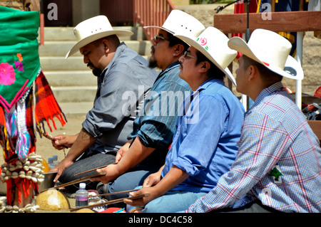 Musicians accompanying Yaqui Deer Dance Stock Photo