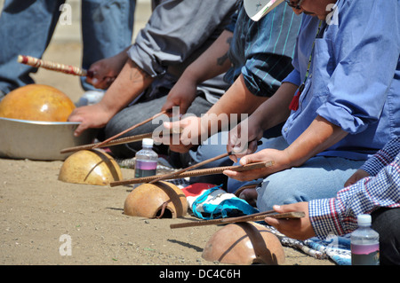 Musicians accompanying Yaqui Deer Dance Stock Photo