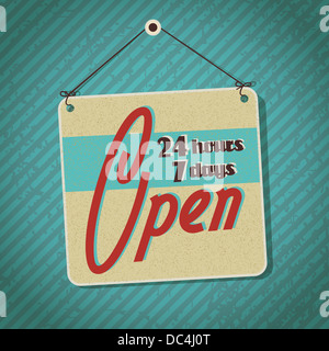 Vintage open sign Stock Photo - Alamy
