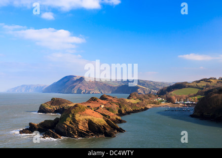 Stunning coastal scenery overlooking Watermouth Cove North Devon England UK Stock Photo