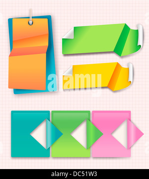 colourful illustration set of memo Stock Photo