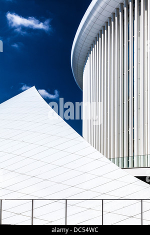 Part of the modern Philharmonie concert hall in Luxembourg city. Stock Photo