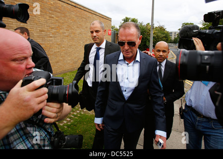 Former England star Paul Gascoigne at Stevenage Magistrates Court in Stevenage Britain 05 August 2013 . Stock Photo