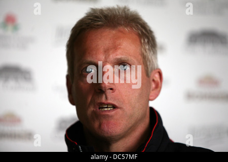 Lancashire County Cricket Club photocall April 6th 2009. Press conference. Peter Moores. Picture: Chris Bull Stock Photo