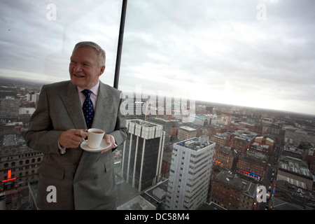 Bruntwood Chairman Michael Oglesby pictured in the City Tower , Piccadilly Plaza , Manchester Stock Photo