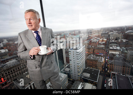 Bruntwood Chairman Michael Oglesby pictured in the City Tower , Piccadilly Plaza , Manchester Stock Photo