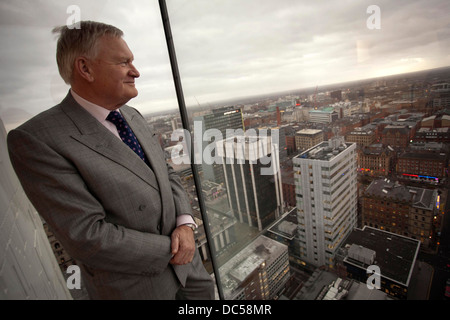 Bruntwood Chairman Michael Oglesby pictured in the City Tower , Piccadilly Plaza , Manchester Stock Photo