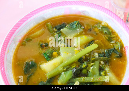 Sour soup made of tamarind paste Stock Photo