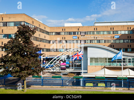 Derby road entrance to Queens Medical Centre hospital QMC Nottingham Nottinghamshire England UK GB EU Europe Stock Photo