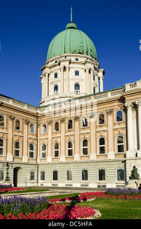 Buda Castle was built on the southern tip of Castle Hill in 1265AD, famous for medieval baroque. Budapest, Hungary. Stock Photo