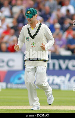 Chester Le Street, UK. 09th Aug, 2013. Michael Clarke during day one of the Investec Ashes 4th test match at The Emirates Riverside Stadium, on August 09, 2013 in London, England. Credit:  Mitchell Gunn/ESPA/Alamy Live News Stock Photo