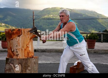 Luis Txapartegi, Aizkolari (wood-chopping), and Iñaki Perurena, Basque ...