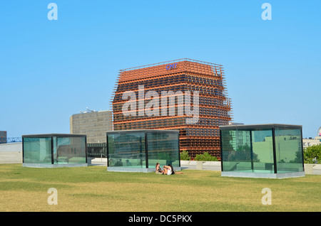 Plaça de les Glories. CMT building by Batlle i Roig Arquitectes. 22@ district, Poblenou, Barcelona, Catalonia, Spain. Stock Photo