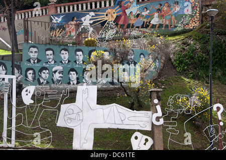 Bolivia June 2013. La Paz. Memorial to Martyrs of the dictatorship, Plaza Oroza. Stock Photo