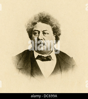 Alexandre Dumas portrait in gravure Stock Photo