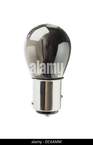 Burnt Electric Light Bulb On White Background Stock Photo
