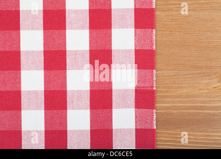 Red and white tablecloth Stock Photo