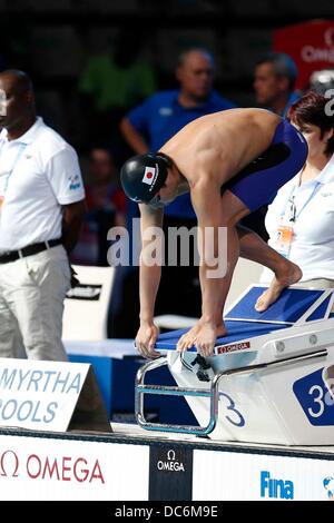 Akihiro Yamaguchi (JPN), JULY 28, 2013 - Swimming : FINA Swimming World Championships Men's 100m Breaststroke Heats at Palau Sant Jordi arena in Barcelona, Spain. (Photo by D.Nakashima/AFLO) Stock Photo