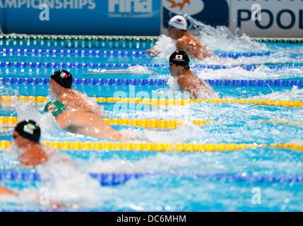 Akihiro Yamaguchi (JPN), JULY 28, 2013 - Swimming : FINA Swimming World Championships Men's 100m Breaststroke Heats at Palau Sant Jordi arena in Barcelona, Spain. (Photo by D.Nakashima/AFLO) Stock Photo