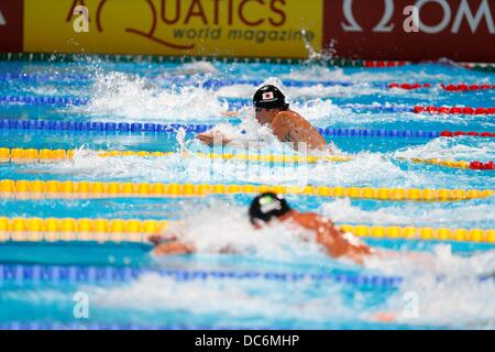 Akihiro Yamaguchi (JPN), JULY 28, 2013 - Swimming : FINA Swimming World Championships Men's 100m Breaststroke Heats at Palau Sant Jordi arena in Barcelona, Spain. (Photo by D.Nakashima/AFLO) Stock Photo