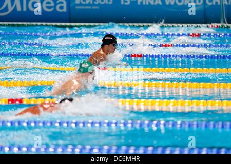 Akihiro Yamaguchi (JPN), JULY 28, 2013 - Swimming : FINA Swimming World Championships Men's 100m Breaststroke Heats at Palau Sant Jordi arena in Barcelona, Spain. (Photo by D.Nakashima/AFLO) Stock Photo