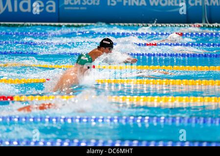 Akihiro Yamaguchi (JPN), JULY 28, 2013 - Swimming : FINA Swimming World Championships Men's 100m Breaststroke Heats at Palau Sant Jordi arena in Barcelona, Spain. (Photo by D.Nakashima/AFLO) Stock Photo