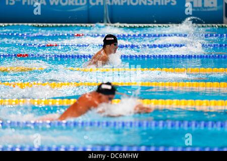 Akihiro Yamaguchi (JPN), JULY 28, 2013 - Swimming : FINA Swimming World Championships Men's 100m Breaststroke Heats at Palau Sant Jordi arena in Barcelona, Spain. (Photo by D.Nakashima/AFLO) Stock Photo