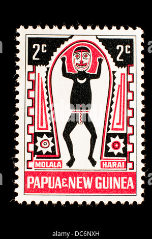 old Papua New Guinea postage stamp Stock Photo