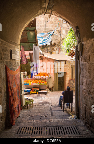 old town street shop of jerusalem israel Stock Photo