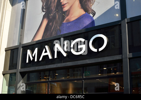 Mango fashion store in Oxford Street, London, UK. Stock Photo