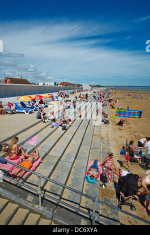 Dymchurch Beach Front, Dymchurch Kent UK Stock Photo