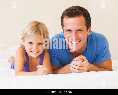 Father playing with daughter (2-3) Stock Photo