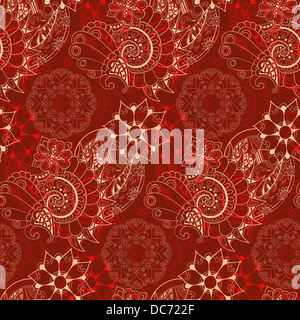 Floral mechanism seamless vector Stock Photo