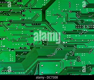 Circuit board macro as technology background Stock Photo