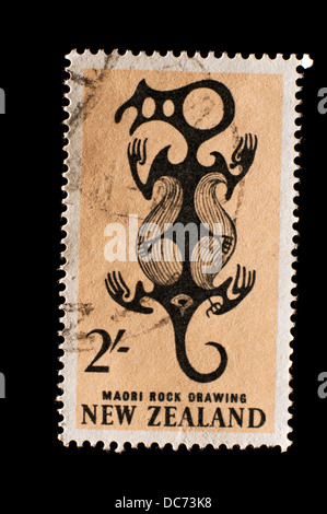 Maori New Zealand postage stamp Stock Photo