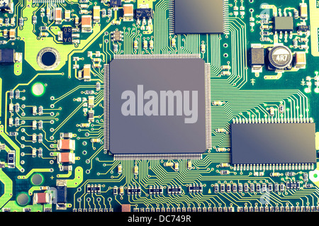 An image of microchip background - technology concept Stock Photo