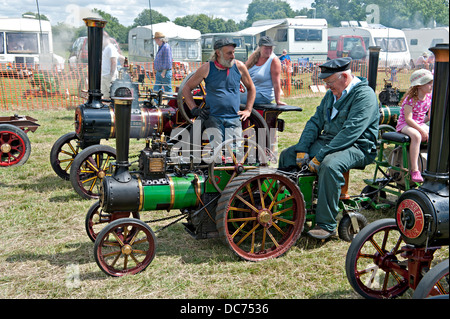 Miniature steam traction engines at a Steam Fair Stock Photo