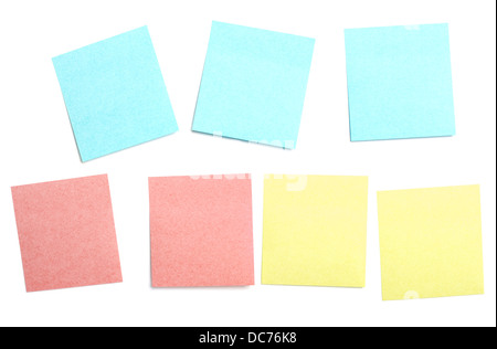 Seven stickers on a white background Stock Photo