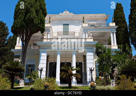 Achilleion palace at Corfu island in Greece Stock Photo