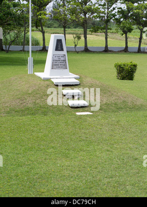Ernie Pyle Monument, to US war correspondent killed on Ie Island Okinawa 18/4/1945 Stock Photo